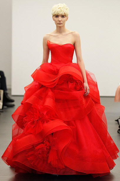 Red Wedding Dresses by Vera Wang
