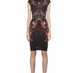Colorful Floral Print Mini Prom Dresses by Alexander McQueen