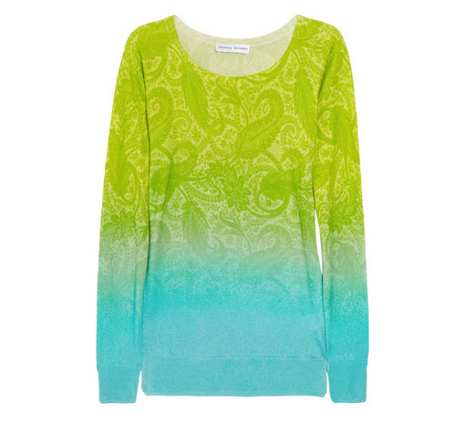 Jonathan Saunders Lilium Printed Silk and Cashmere-blend Sweater
