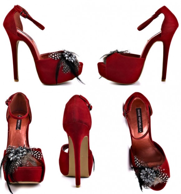 Red Designer Bridal Shoes, Shoe Republic Women’s Nici Red