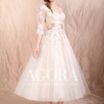 Tea Length Wedding Dresses with Lace by Agora