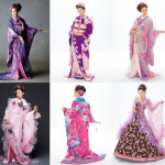 Colorful Japanese Kimono Wedding Dresses by Scene Duno