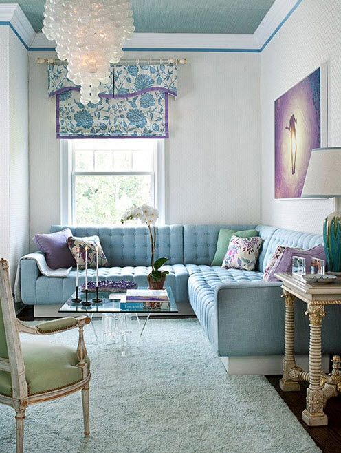 Colored Tufted Sofas Blue Tufted Sofa