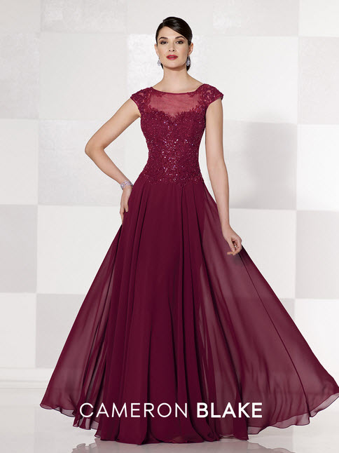 Cameron Blake Red Mother of the Groom Dresses_3