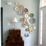 Colorful Dinner Plate Wall Arrangements