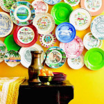 Colorful Dinner Plate Wall Arrangements_5