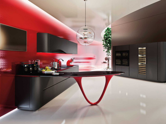 Spectacular Red and Black Kitchen From a Snaidero by Pininfarina_4