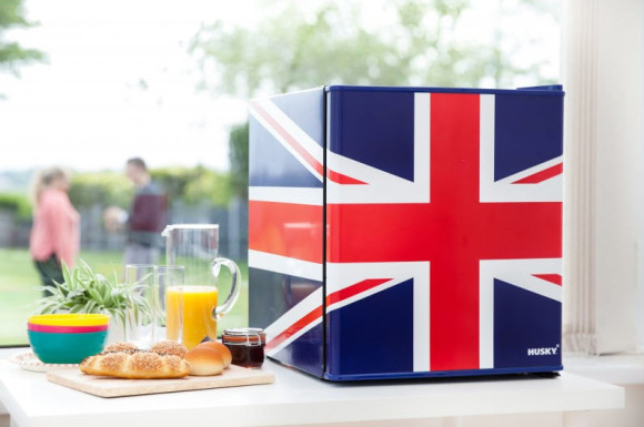 Husky Mini Countertop Fridge Union Flag