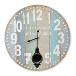 Pastel-Colored Wall Clocks with Pendulum_1