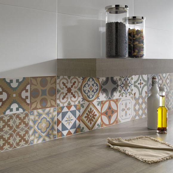 Colorful Patchwork Tiles From Walls and Floors