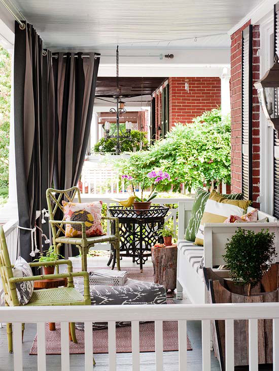 Colorful Outdoor Porches Retreat 5
