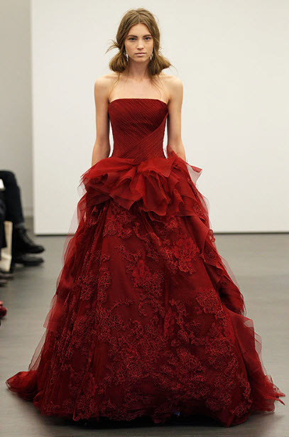 » Red Wedding Dresses by Vera Wang_2 at In Seven Colors – Colorful ...